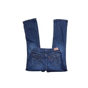 Levi's 515 Bootcut Jeans Size 27x28.5 Mid Rise Dark Wash Flap Pocket Stretch